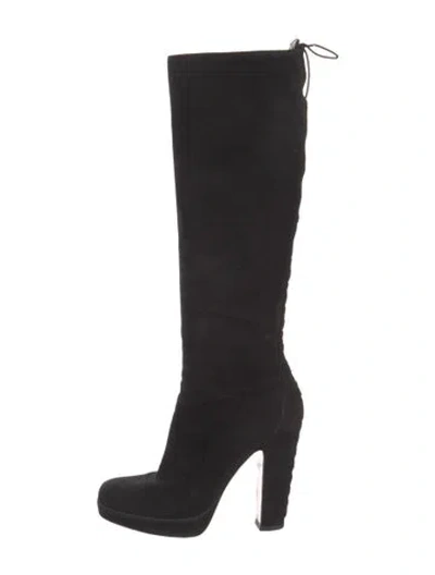 Pre-owned Alaïa Suede Boots In Black