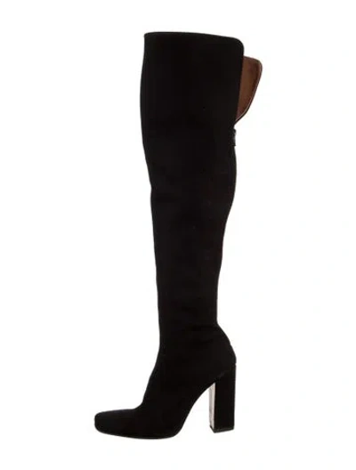 Pre-owned Alaïa Suede Boots In Black