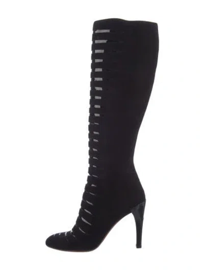 Pre-owned Alaïa Suede Boots In Black