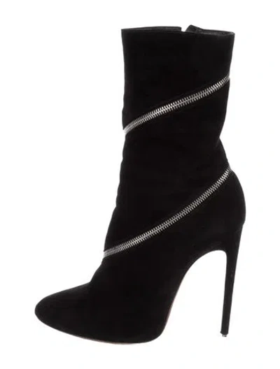 Pre-owned Alaïa Suede Boots In Black