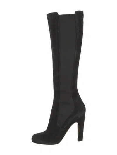Pre-owned Alaïa Suede Boots In Black