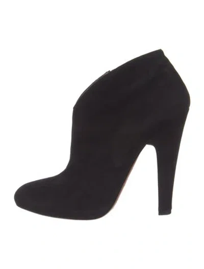 Pre-owned Alaïa Suede Boots In Black