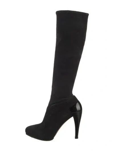 Pre-owned Alaïa Suede Boots In Black