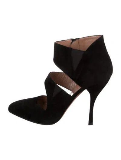 Pre-owned Alaïa Suede Boots In Blue