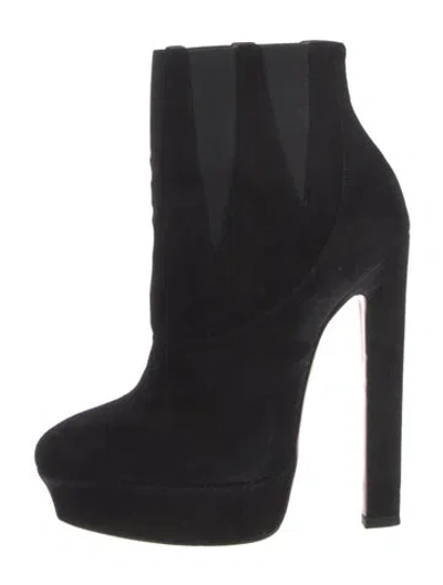 Pre-owned Alaïa Suede Chelsea Boots In Black