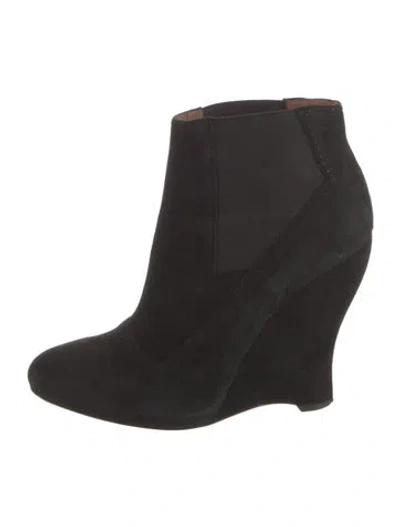 Pre-owned Alaïa Suede Chelsea Boots In Black