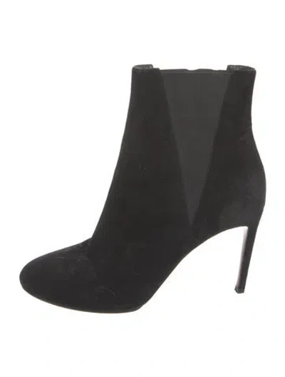 Pre-owned Alaïa Suede Chelsea Boots In Black