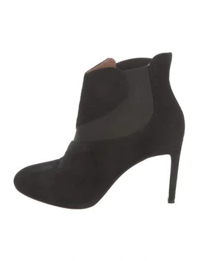 Pre-owned Alaïa Suede Chelsea Boots In Black