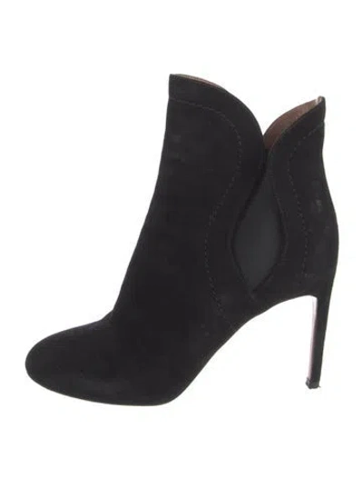 Pre-owned Alaïa Suede Chelsea Boots In Black