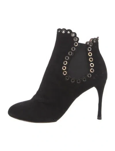 Pre-owned Alaïa Suede Chelsea Boots In Black