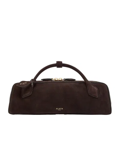 Alaïa Suede Clutch In Black