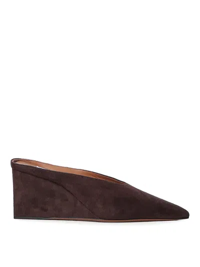 Alaïa Suede Cube Mule In Black