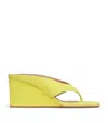 Alaïa Cube Satin Wedge Thong Sandals In Animal Print