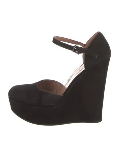 Pre-owned Alaïa Suede D'orsay Pumps In Black