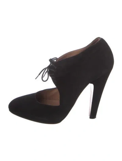 Pre-owned Alaïa Suede D'orsay Pumps In Black