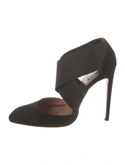 Pre-owned Alaïa Suede D'orsay Pumps In Brown