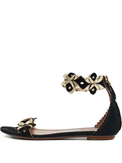 Pre-owned Alaïa Suede Flat Sandals
