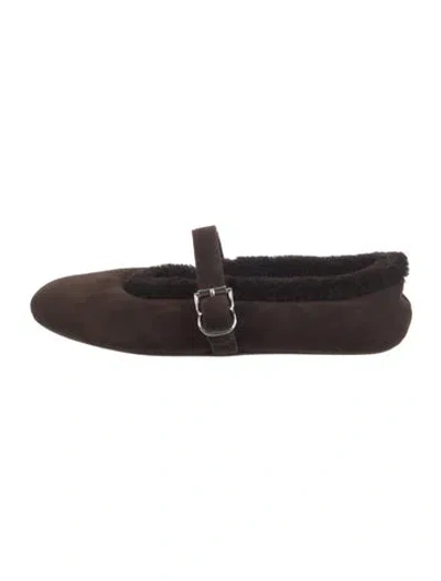 Pre-owned Alaïa Suede Flats In Brown