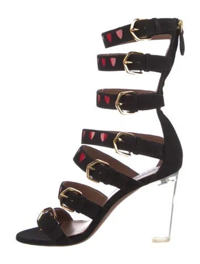 Pre-owned Alaïa Suede Gladiator Sandals In Multi