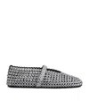 Alaïa Suede Glass-embellished Ballet Flats In Clear