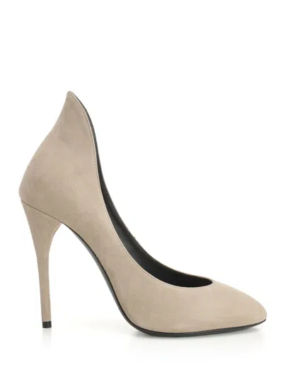 Alaïa Suede Goatskin Pumps Grey In Neutral