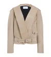 Alaïa Alaia Full-coverage Hooded Biker Jacket Size 38 In Sand