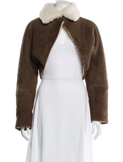 Pre-owned Alaïa Suede Jacket In Brown