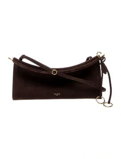 Pre-owned Alaïa Suede Le Click In Brown