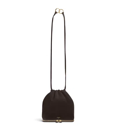 Alaïa Suede Le Ponchon Cross-body Bag In Brown