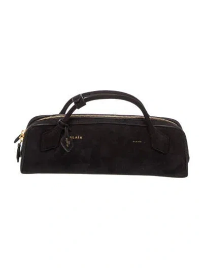 Pre-owned Alaïa Suede Le Teckel In Black