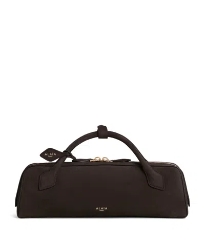 Alaïa Suede Le Teckel Clutch Bag In Brown