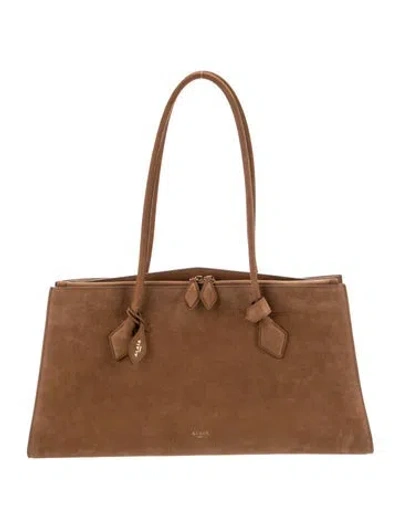 Pre-owned Alaïa Suede Le Teckel Large In Brown