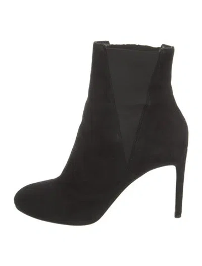 Pre-owned Alaïa Suede Leather Trim Embellishment Chelsea Boots In Black