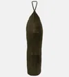 Alaïa Suede Maxi Skirt In Green