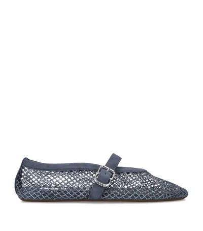 Alaïa Suede Mesh Ballet Flats In Multi