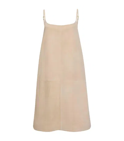 Alaïa Suede Mini Dress In Gold