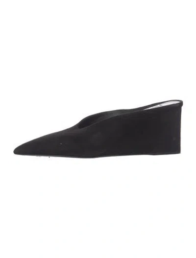 Pre-owned Alaïa Suede Mules In Black