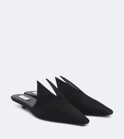Alaïa Suede Mules In Black