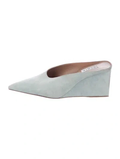 Pre-owned Alaïa Suede Mules In Multi