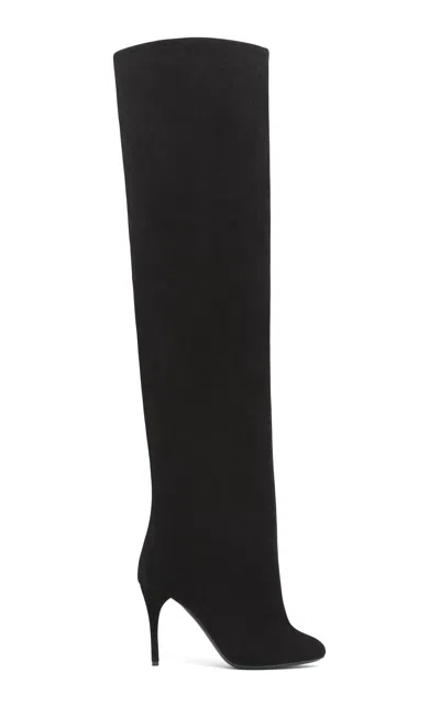 ALAÏA SUEDE OVER-THE-KNEE BOOTS