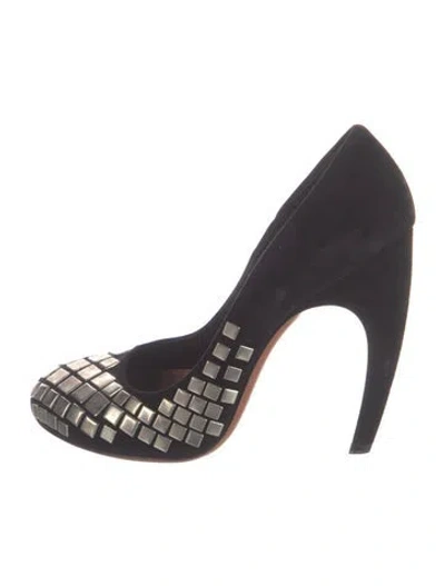 Pre-owned Alaïa Suede Patterned Pumps In Blue