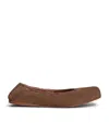 Alaïa Suede Pointe Ballet Pumps In Brown