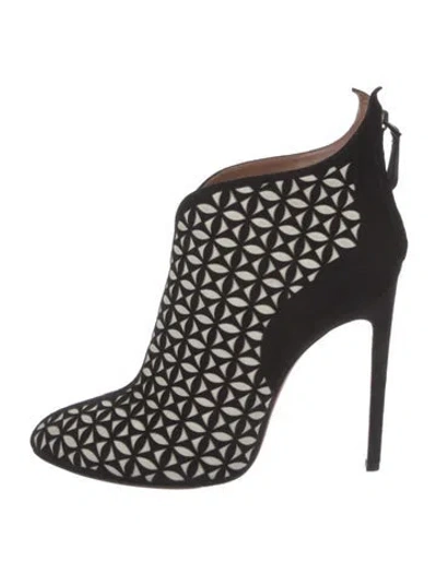 Pre-owned Alaïa Suede Printed Sandals