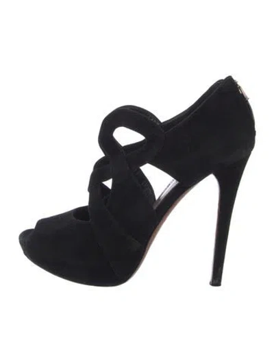 Pre-owned Alaïa Suede Pumps In Black