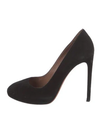 Pre-owned Alaïa Suede Pumps In Black
