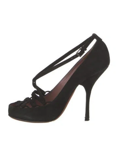 Pre-owned Alaïa Suede Pumps In Black