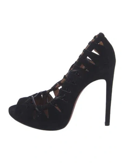 Pre-owned Alaïa Suede Pumps In Black