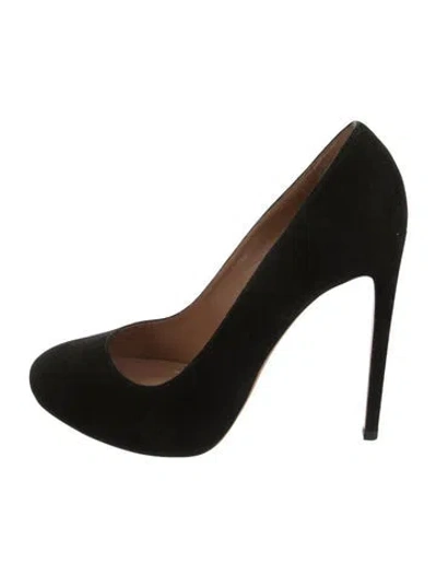 Pre-owned Alaïa Suede Pumps In Black/green