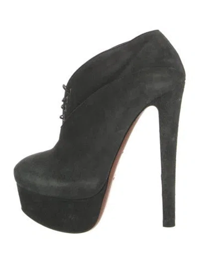Pre-owned Alaïa Suede Pumps In Green