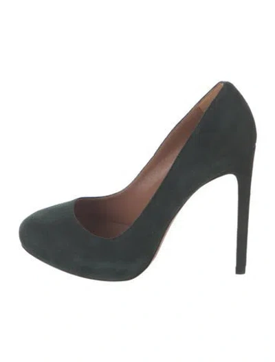 Pre-owned Alaïa Suede Pumps In Green